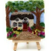 The Crafty Kit Co. Thatched Cottage Paint with Wool Needle Felting Kit