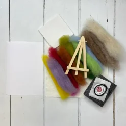 The Crafty Kit Co. Thatched Cottage Paint with Wool Needle Felting Kit