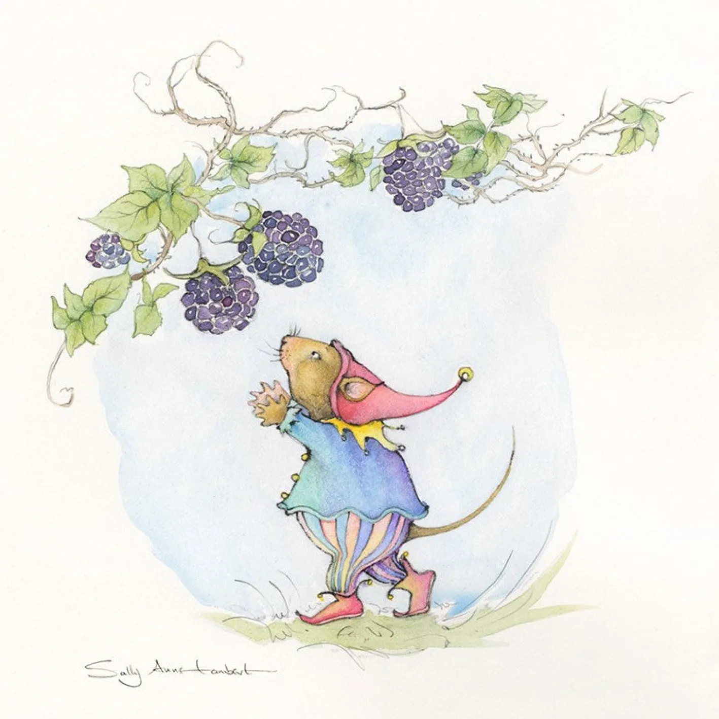Moongazer Cards The Berry Laden Way Greeting Card