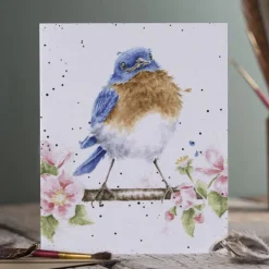 Wrendale Designs 'The Bluebird' Blank Greetings Card