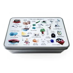 Yeti The Cat's Alphabet Storage Tin