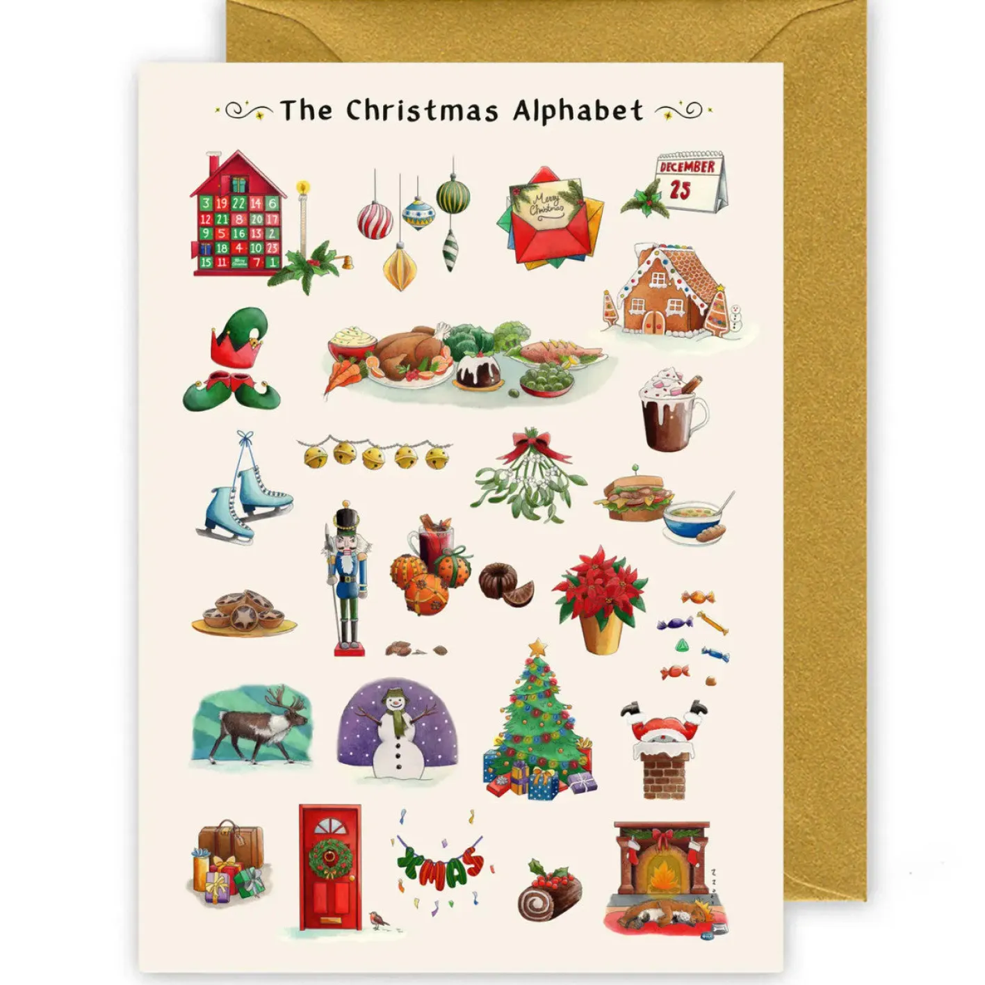 Yeti The Christmas Alphabet Christmas Card