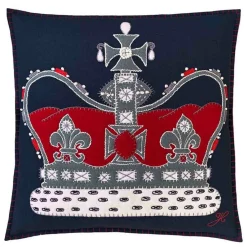 Jan Constantine The Crown Pillow - Navy
