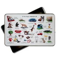 Yeti The Dog's Alphabet Storage Tin