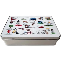 Yeti The Dog's Alphabet Storage Tin