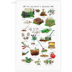 Yeti The Gardener's Alphabet Tea Towel