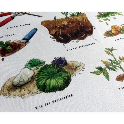 Yeti The Gardener's Alphabet Tea Towel