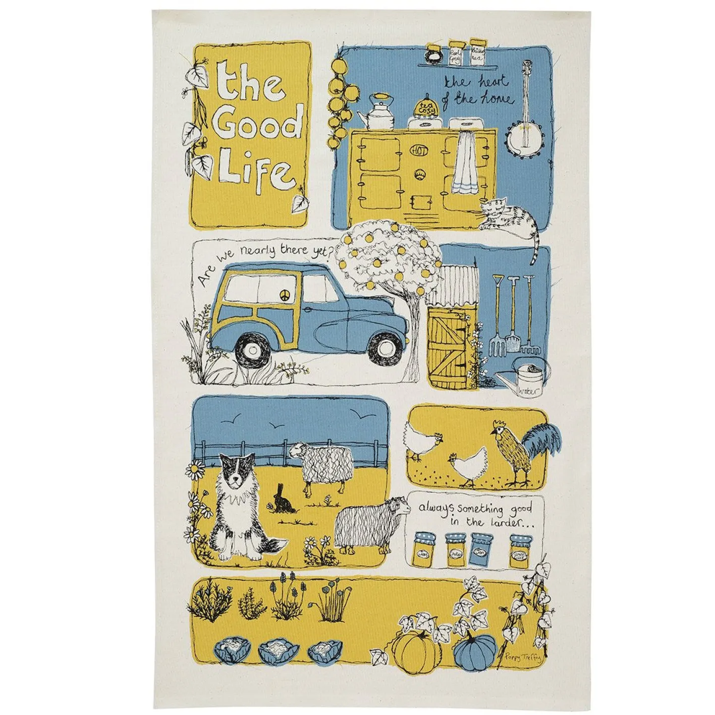 Poppy Treffry The Good Life Time Tea Towel