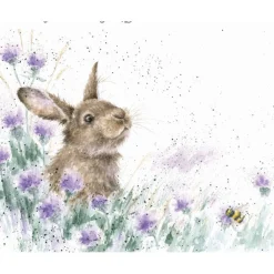 Wrendale Designs 'The Meadow' Rabbit Blank Greetings Card