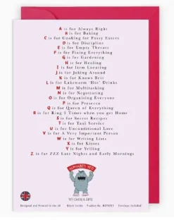 Yeti The Mother's Alphabet Greeting Card