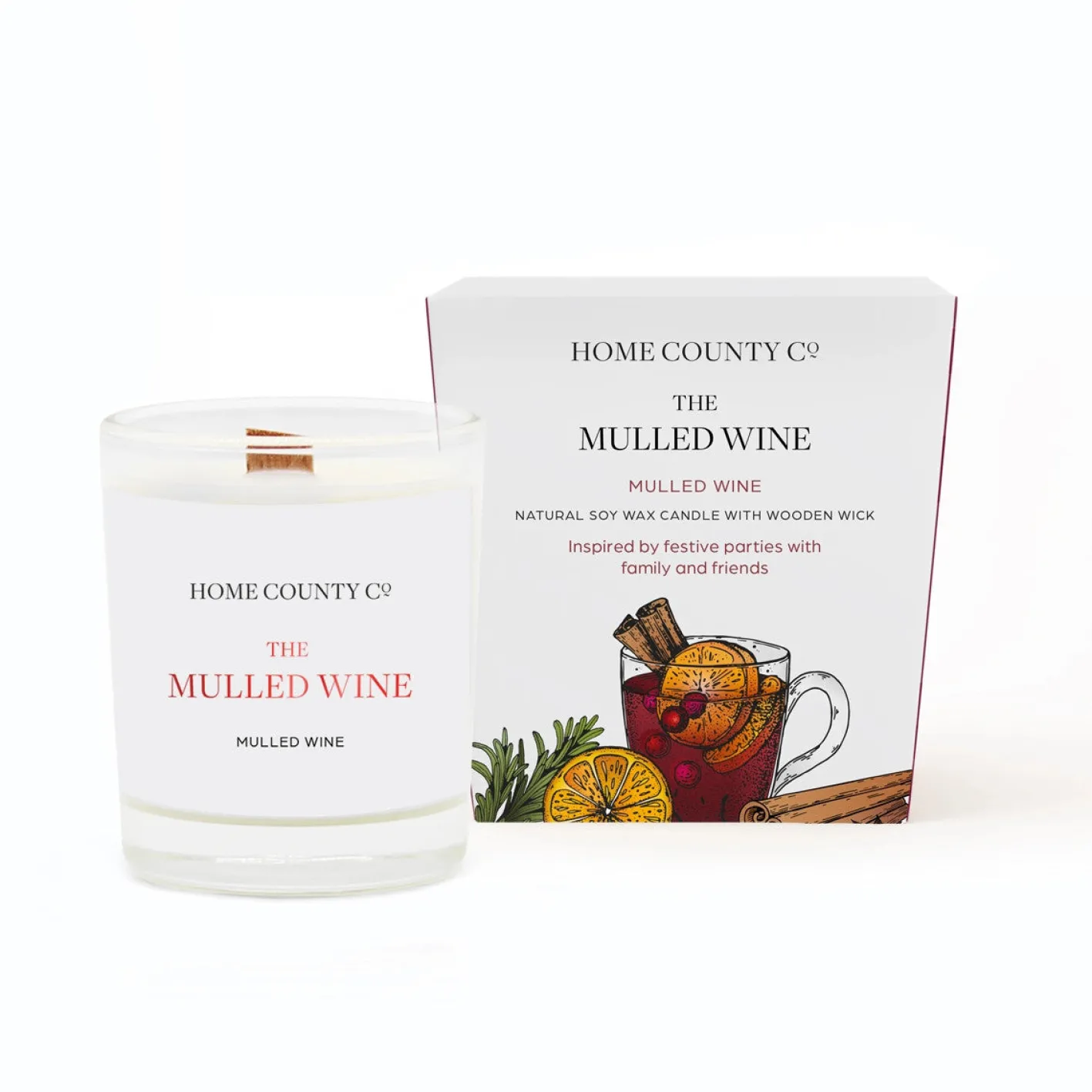 Home County Candles The Mulled Wine Soy Votive Candle