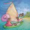 Moongazer Cards The Owl & the Pussy-Cat Boat Greetings Card