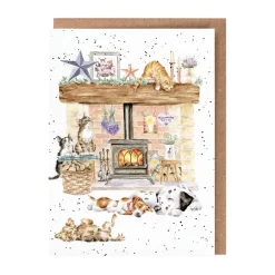 Wrendale Designs 'There's no Place Like Home' Cat and Dog  Blank Greetings Card