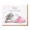 Wrendale Designs 'The Sleepy Kitten' Birthday Greetings Card