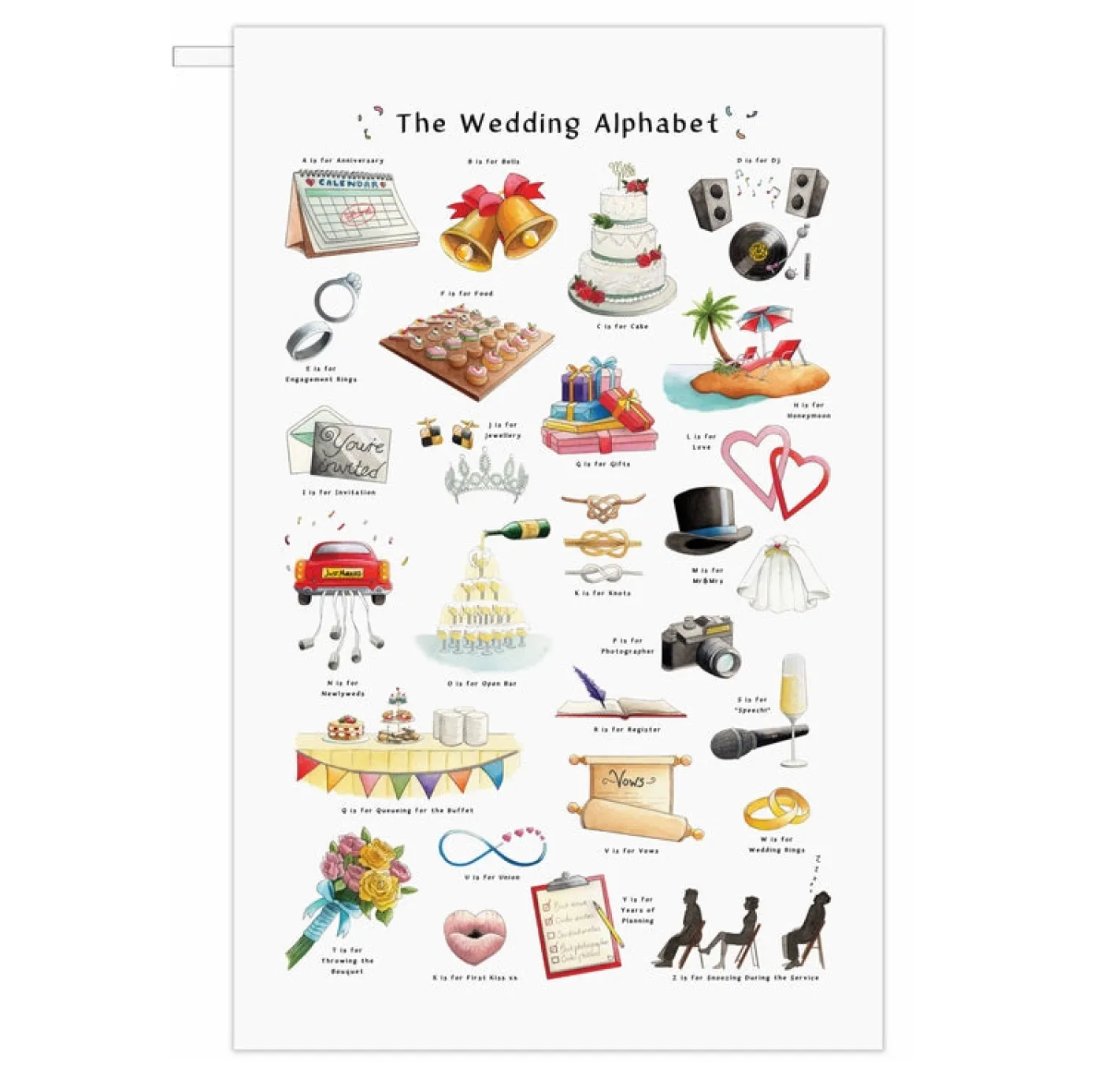 Yeti The Wedding Alphabet Greeting Card