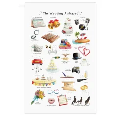 Yeti The Wedding Alphabet Tea Towel