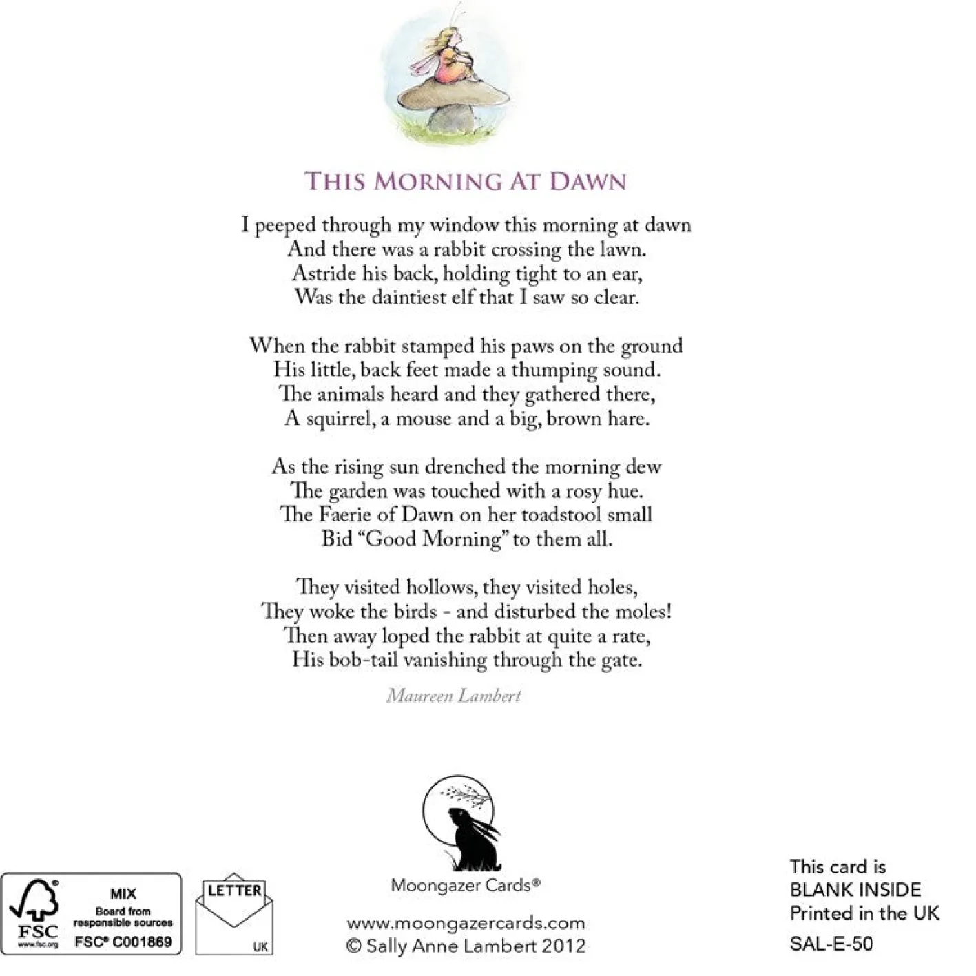 Moongazer Cards This Morning at Dawn Greeting Card