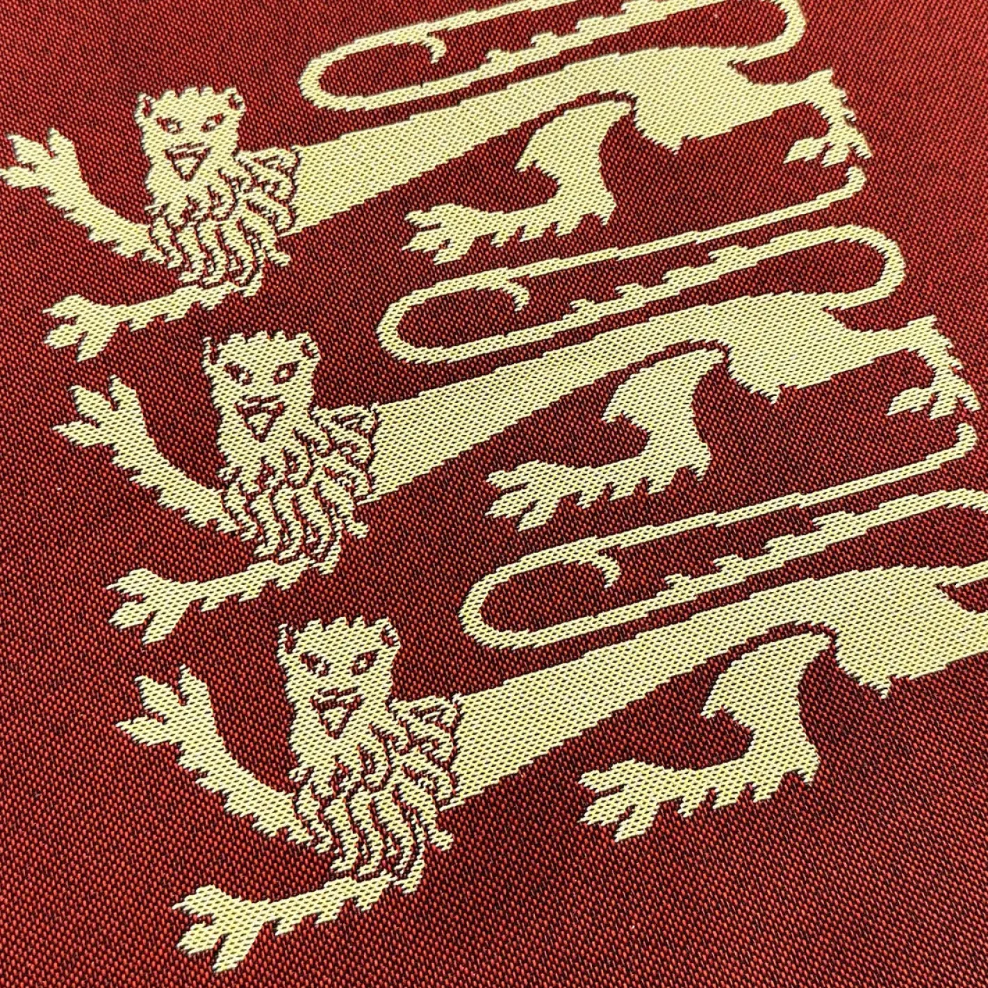 Signare Three Lions Red Flat Tote Bag