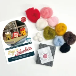 The Crafty Kit Co. Three Little Pigs in Blankets Needle Felting Kit