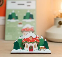 Dapple & Dot Toadstool Cottage Christmas Pop Out Card