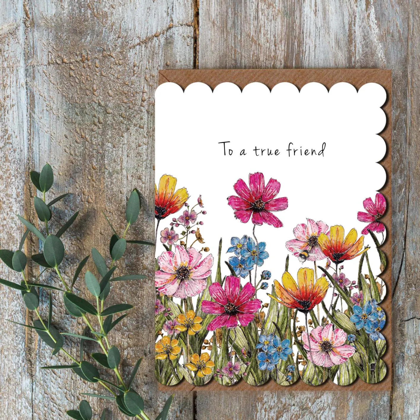 Toasted Crumpet 'To A True Friend' Greeting Card