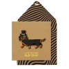 Tache Cards Top Hat Sausage Dog Card