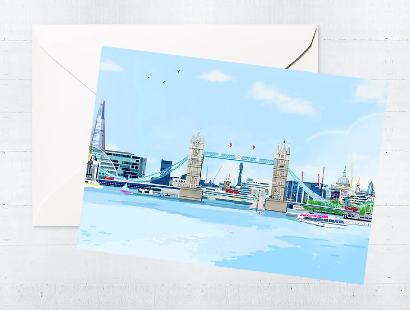 Njeri Illustrated Tower Bridge Card