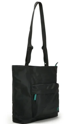 Ori London Trafalgar Tote B All Black Teal Capsule Recycled Cavas Tote- Medium