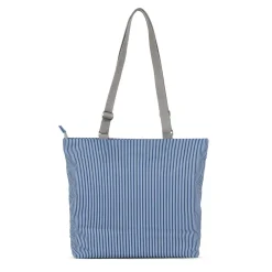 Ori London Trafalgar Tote B Hickory Stripe Recycled Cavas Tote- Medium