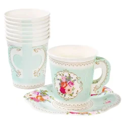 Talking Tables Truly Scrumptious Teacup & Saucer Set - 12 pack