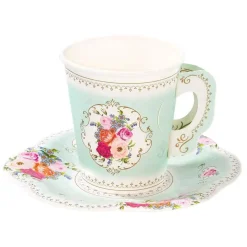 Talking Tables Truly Scrumptious Teacup & Saucer Set - 12 pack