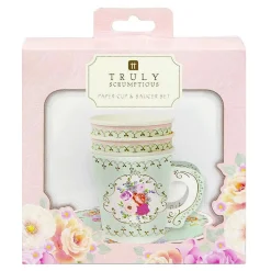Talking Tables Truly Scrumptious Teacup & Saucer Set - 12 pack