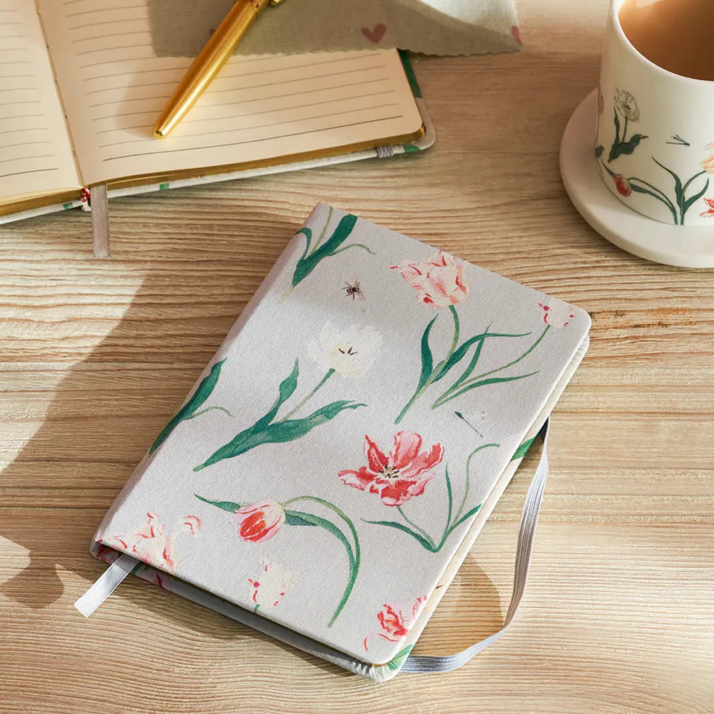 Sophie Allport Tulips B6 Fabric Notebook
