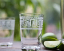 The Vintage List Tumbler with Greek Key Design by