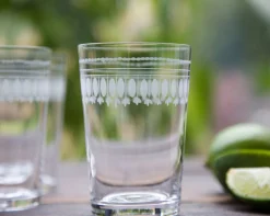 The Vintage List Tumbler with Ovals Design by