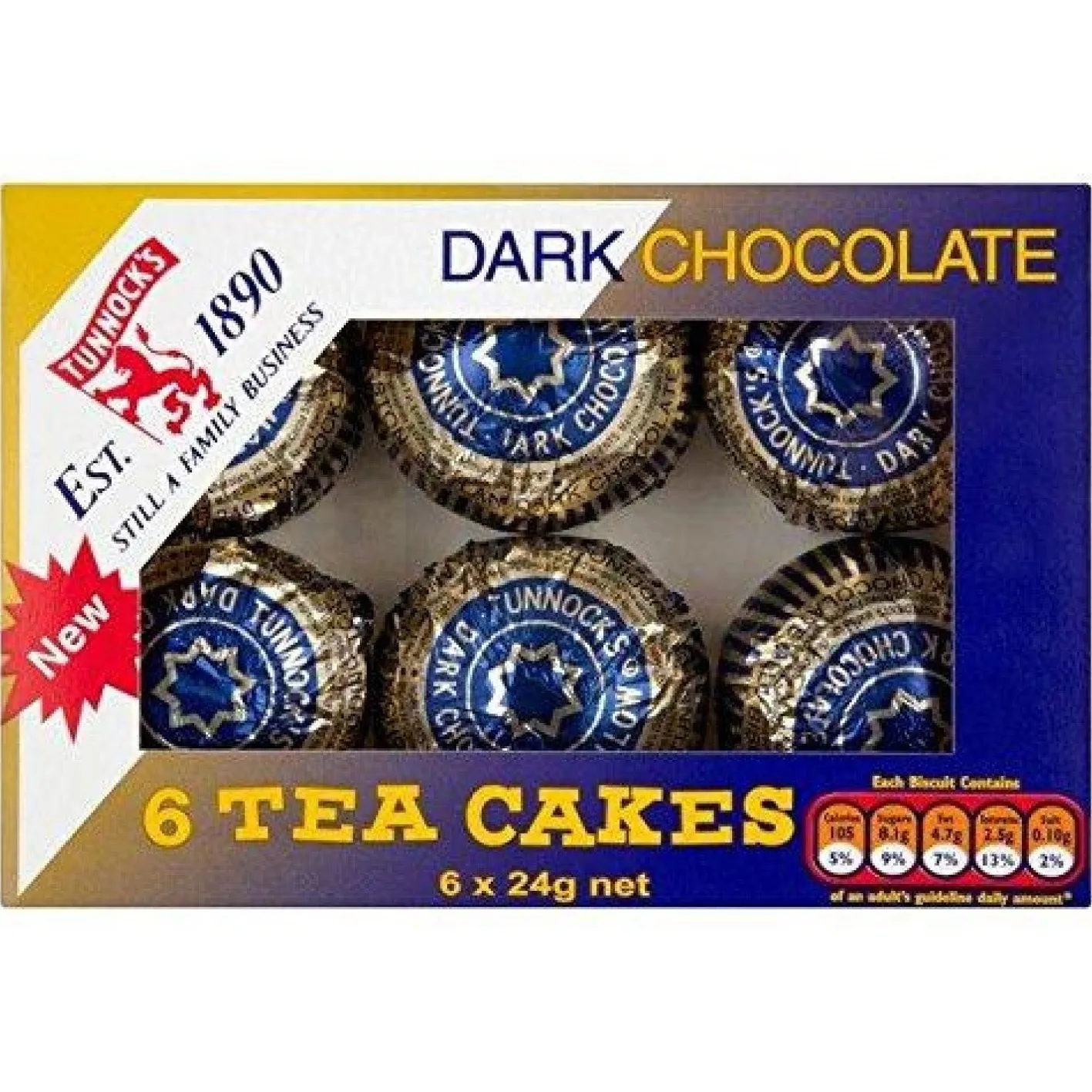 Tea & Biscuits Tunnock's Dark Chocolate Tea Cakes