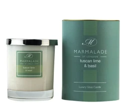Marmalade of London Tuscan Lime & Basil Glass Candle