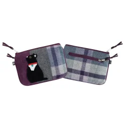Earth Squared Bags Tweed Applique Cat with Scarf Juliet Purse