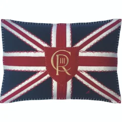 Jan Constantine Union Jack Coronation Insignia Pillow - Shield