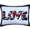 Jan Constantine Union Jack Love Pillow - Cream