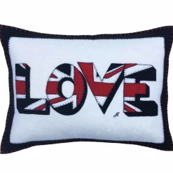 Jan Constantine Union Jack Love Pillow - Cream
