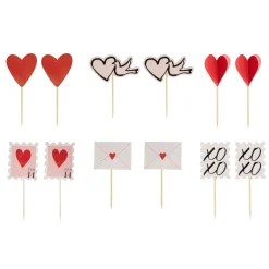 Ginger Ray Valentines Cupcake Toppers