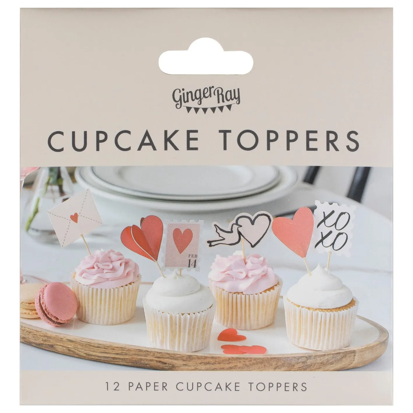 Ginger Ray Valentines Cupcake Toppers