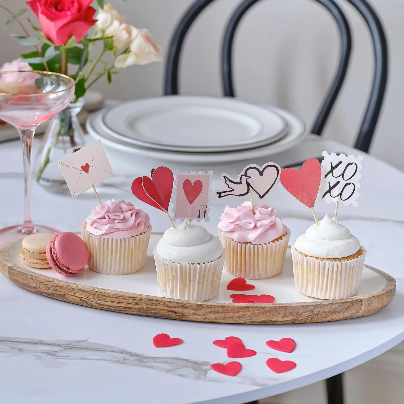 Ginger Ray Valentines Cupcake Toppers