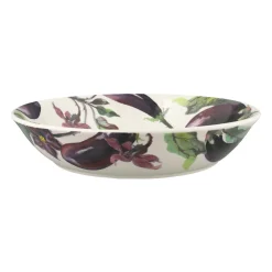 Emma Bridgewater Vegetable Garden Aubergine & Flowers Medium Pasta Bowl