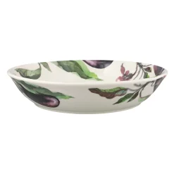 Emma Bridgewater Vegetable Garden Aubergine & Flowers Medium Pasta Bowl