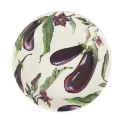 Emma Bridgewater Vegetable Garden Aubergine & Flowers Medium Pasta Bowl