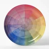 Roomytown Vintage Colour Wheel Round Enamel Printed Tray
