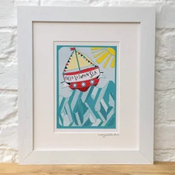 Lucky Lobster Vitamin Sea Print Framed
