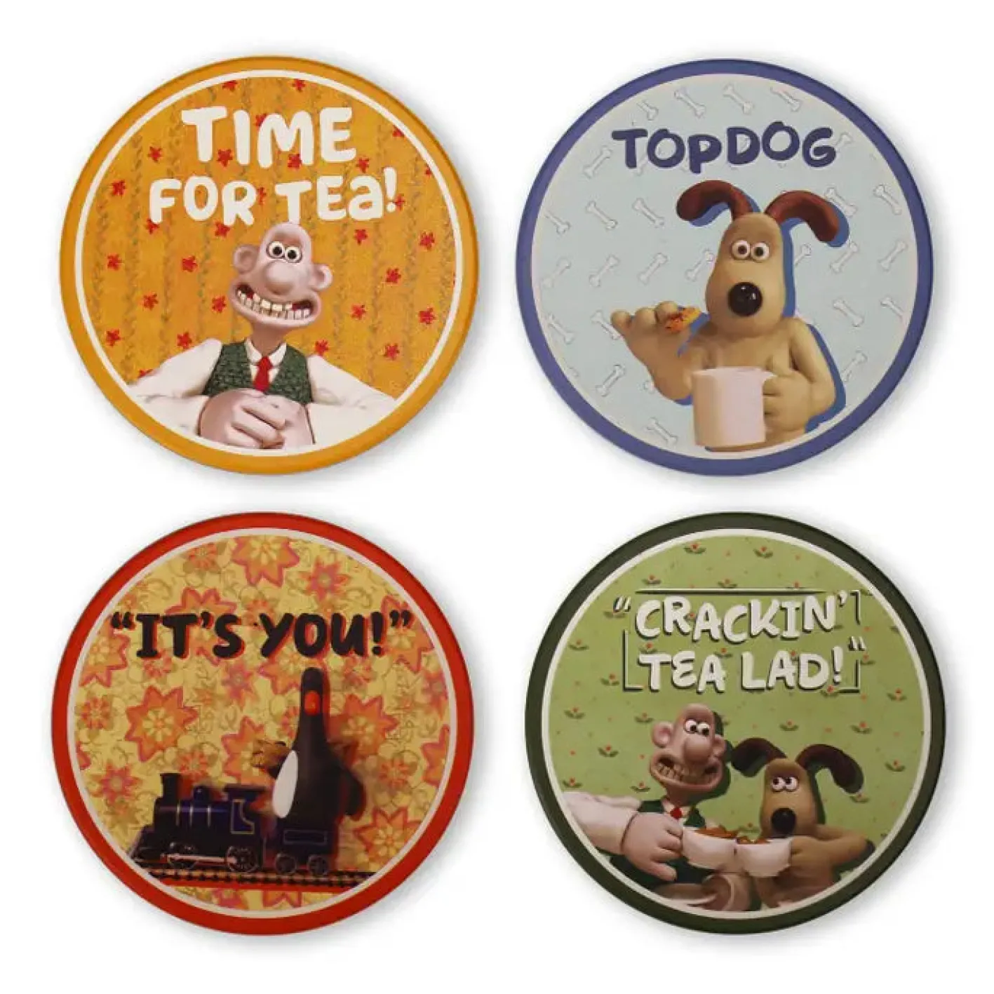 Half Moon Bay Wallace and Gromit Ceramic Coasters